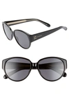 GIVENCHY 57MM ROUND SUNGLASSES - BLACK,GV7122S