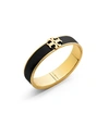 Tory Burch Kira Enameled Bracelet In Black / Tory Gold