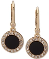 DKNY PAVE & STONE SMALL DROP EARRINGS