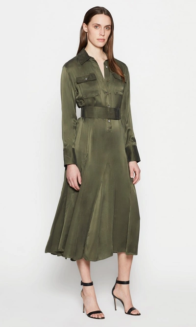 Equipment Leonora Belt Dress In Green