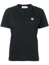 Maison Kitsuné Black Fox Head Patch Regular T-shirt In Black