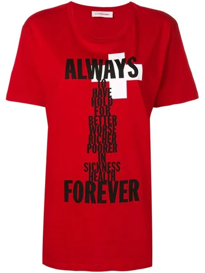 A.f.vandevorst Always Forever T-shirt In Red