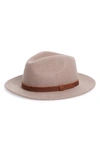 BRIXTON Messer II Felted Wool Fedora,00486 BKBLK