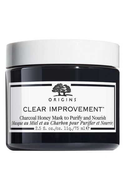 Origins Clear Improvement&trade; Charcoal Honey Mask To Purify And Nourish 2.5 oz/ 75 ml In Charcoal / Honey