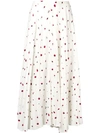 CHINTI & PARKER STRAWBERRY PRINT PLEATED SKIRT