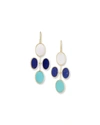 IPPOLITA 18K POLISHED ROCK CANDY ELONGATED OVAL CLOVER EARRINGS IN VIAREGGIO,PROD218160256