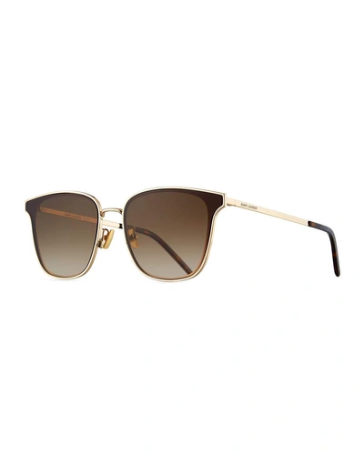 Saint Laurent Men's Sl272 Metal Sunglasses - Gradient In Gold