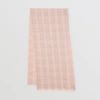BURBERRY Embroidered Vintage Check Lightweight Cashmere Scarf