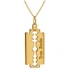 True Rocks Razor Blade Pendant 18 Carat Gold Plated In Gold