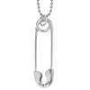 TRUE ROCKS STERLING SILVER LARGE SAFETY PIN PENDANT