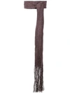 Voz Fringe Sash Belt In Purple