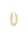 Maria Black Sunflower Hoop In Gold