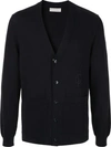 GIEVES & HAWKES EMBROIDERED LOGO CARDIGAN