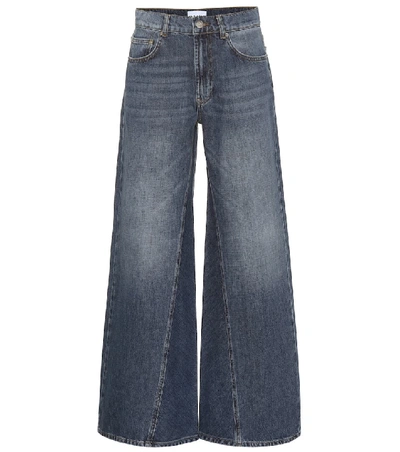 Ganni Mid-rise Wide-leg Jeans In Blue