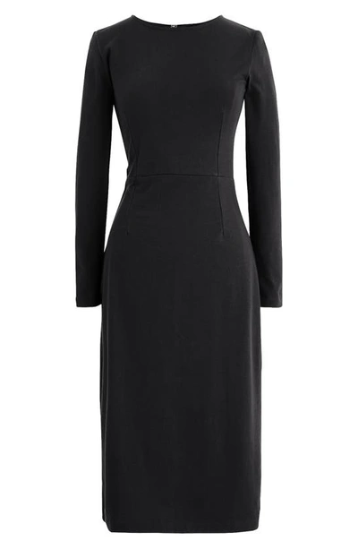 Jcrew Knit Sheath Dress In Black