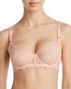 Skarlett Blue Entice Underwire Balconette Bra In Bright Papaya/nude