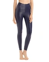 Commando Perfect Control Faux Leather Leggings In Navy