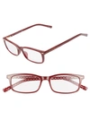 KATE SPADE JODIE 50MM RECTANGULAR READING GLASSES - BURGUNDY PATTERN,JODIE2