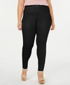 Hue Plus Size Original Smooth Denim Leggings, Created For Macy's In Black