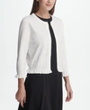 DKNY OPEN FRONT CARDIGAN WITH LACE BACK, CREATED FOR MACY'S