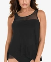 Miraclesuit Illusionists Mirage Dd Cup Underwire Tankini Top In Black