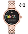 KATE SPADE KATE SPADE NEW YORK WOMEN'S SCALLOP ROSE GOLD-TONE STAINLESS STEEL TOUCHSCREEN SMART WATCH 41MM, POW