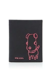 PRADA Printed Textured-Leather Billfold Wallet,1MV204-2CEV