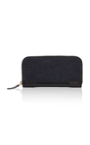 VICTORIA BECKHAM Leather-Trimmed Denim Wallet,VBS 023 PSS19