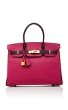 HERMÃ¨S VINTAGE BY HERITAGE AUCTIONS Hermès 30cm Rose Pourpre and Raisin Chevre Leather Special Order Horseshoe Birkin,907054007HASC