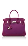 HERMÃ¨S VINTAGE BY HERITAGE AUCTIONS HERMÈS 30CM ANEMONE TOGO LEATHER AND SWIFT LEATHER GHILLIES BIRKIN,907054006HASC