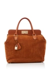 HERMÃ¨S VINTAGE BY HERITAGE AUCTIONS HERMÈS 33CM GOLD DOBLIS SUEDE AND SWIFT LEATHER TOOLBOX,907050004HASC