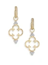JUDE FRANCES Classic Diamond & 18K Yellow Gold Clover Charm Earring Charms