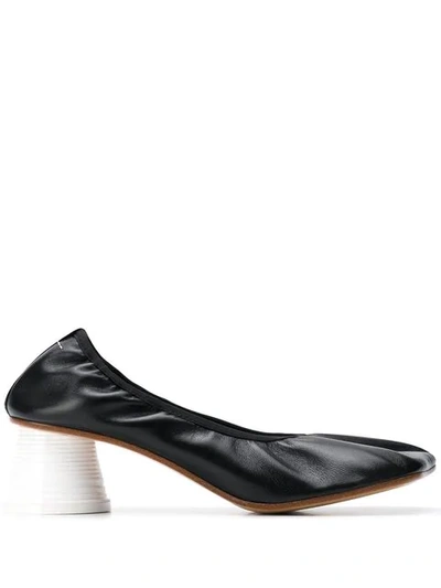 Mm6 Maison Margiela Contrast-heel Pumps - 黑色 In Black