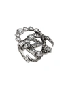 GUCCI CRYSTAL DOUBLE G RING