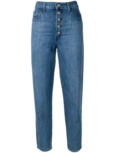 J Brand Heather High-rise Straight Leg Jeans In Blue