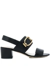 TOD'S TOD'S T-RING SLINGBACK SANDALS - 黑色