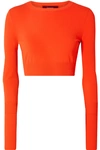 SIES MARJAN GWIN CROPPED STRETCH-KNIT SWEATER