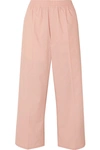 MM6 MAISON MARGIELA CROPPED COTTON-BLEND WIDE-LEG trousers