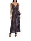 ATTICO LONG SLIP DRESWITH LUREX STRIPES,10828542