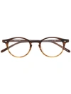 Epos Round Frame Glasses In 棕色