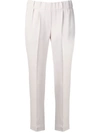 Brunello Cucinelli Tapered Elasticated Trousers In Neutrals