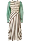 ANNA OCTOBER STRIPED WRAP DRESS