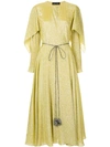 Anna October Cape Wrap Dress In Shiny