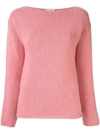 MANSUR GAVRIEL MANSUR GAVRIEL BOAT NECK JUMPER - 粉色