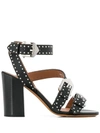 GIVENCHY GIVENCHY BUCKLE DETAIL SANDALS - 黑色
