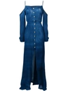 BALMAIN BUTTON-DOWN MAXI DRESS