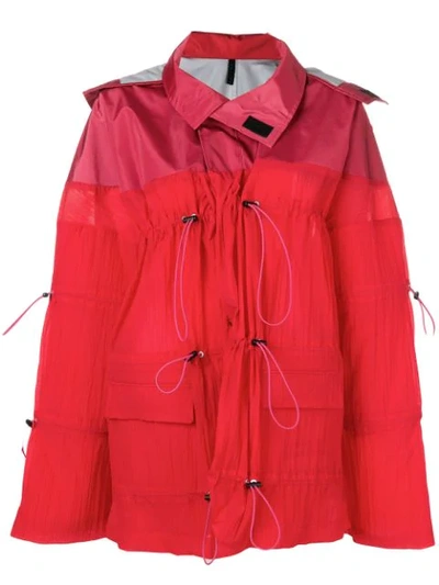 Ben Taverniti Unravel Project Unravel Project Drawstring Parka Coat - 红色 In Red