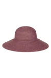 ERIC JAVITS 'HAMPTON' STRAW SUN HAT - PURPLE,13804