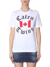 DSQUARED2 T-SHIRT WITH CATEN TWINS PRINT,153122