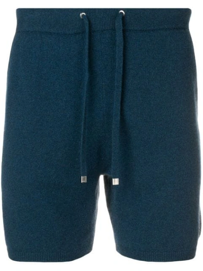 Ron Dorff Basic Cashmere Shorts In Blue